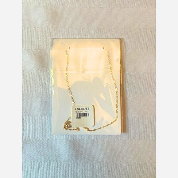 Amethyst Necklace – February Birthstone on 18" Gold-Filled Chain - Picture 5 of 5